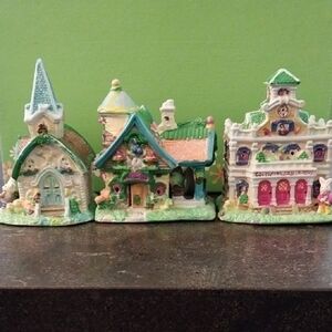Lot Of 3-Jellybean Junction 2005 Porcelain Houses